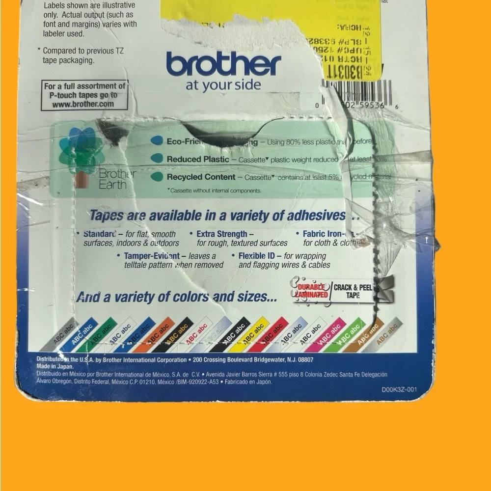 P-Touch brother electronic laminated tape